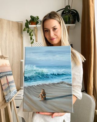 Ahoj, já jsem Tereza a maluju. Dřív hlavně portréty lidí a psů na zakázku, ale pak mi došlo, že mě to táhne jinam. A tak...